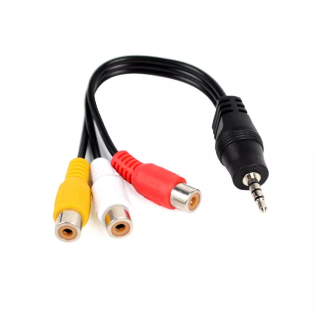 3.5mm RCA Audio Video Cable 3.5mm Jack to 3 RCA Male AV Wire Cord 1.2M DV  MP4 Convertor