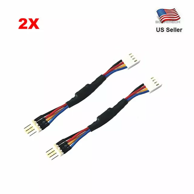 4 Pin Male to Female Connector PC Fan Speed Extension Cable - 2pcs