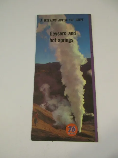 Vintage 1963 Union 76 Geysers and Hot Spings in Washington & Oregon Guide Map-M4