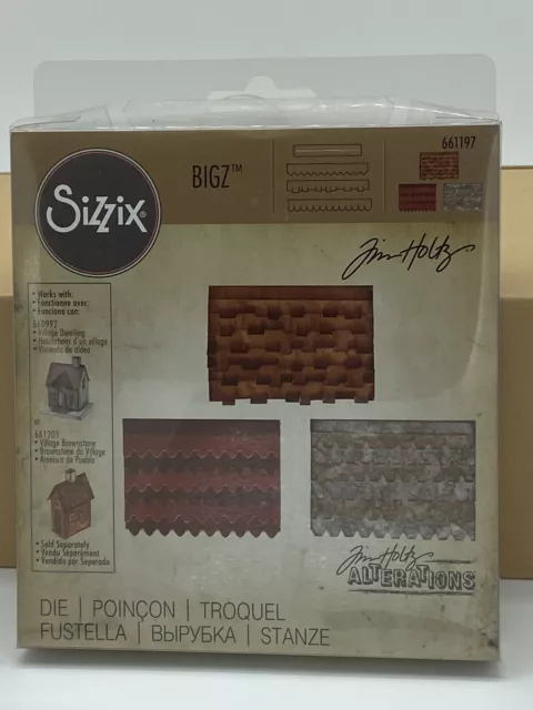 Techos Tim Holtz Sizzix BigZ Die Village 661197 — en paquete