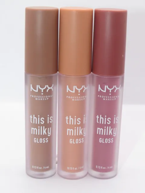 Nyx (This Is Milky Gloss ) Lip Gloss 4Ml - Hydrating Vegan Milk- Choose Shade