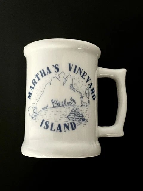 Vtg Martha’s Vineyard Island ~ Ceramic Souvenir  Shot Glass Size Beer Stein
