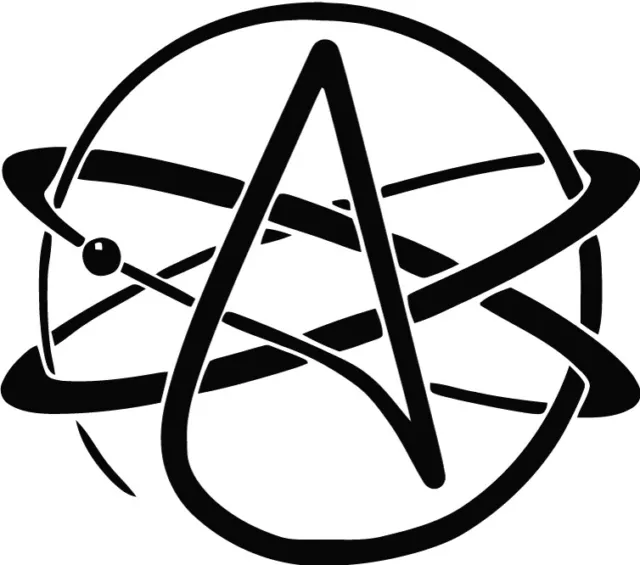 ATHEIST SYMBOL ATOMIC Vinyl Decal Car Bumper Sticker Wall Truck Religion