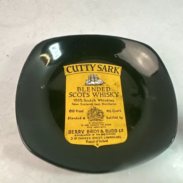 Vintage Cutty Sark Scots Whisky Advertising Ashtray - Coin Trinket Catchall Dish