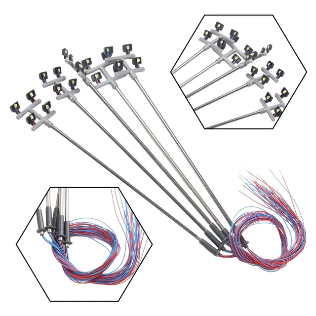 Lot De 5 Lampadaires Échelle OO/HO Pour Modélisme Ferroviaire - Éclairage Réaliste, Déjà Montés