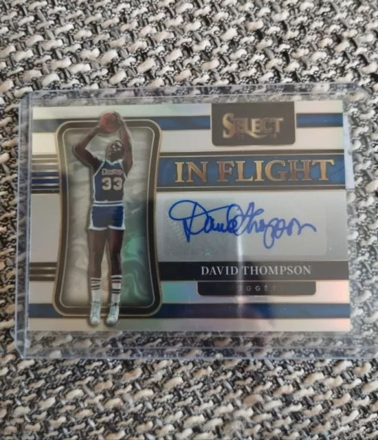 David Thompson Denver Nuggets Panini Select In Flight Autogramm /299