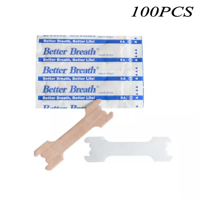 100x Anti Snore Breathe Nasal Strips Stop Snoring Right Better Nose Sleeping