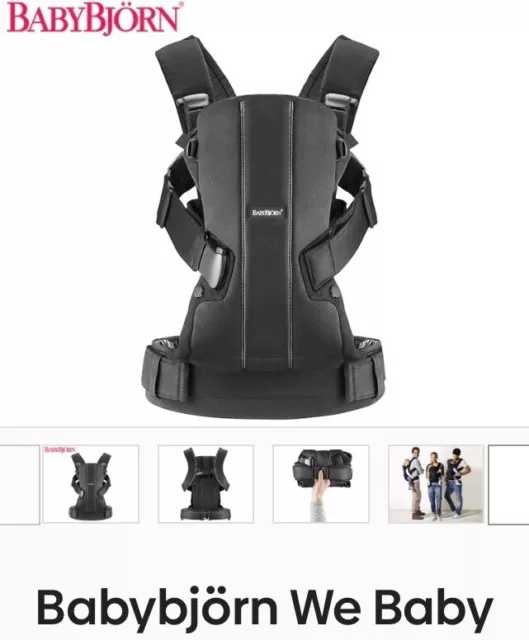 Baby Bjorn Carrier WE, 3-Way carrier, Black/Grey, Up To 3 Years