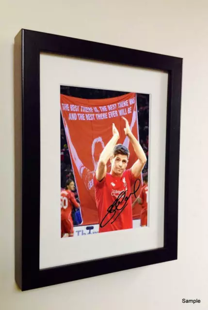 Signed "THE LAST GAME" Steven Gerrard Liverpool Autographed Photo Picture Frame