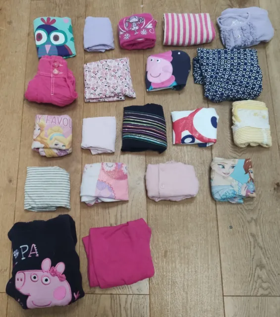 Girls Clothes Bundle Age 4-5 Years.  20 items including Peppa Pig, Frozen, etc