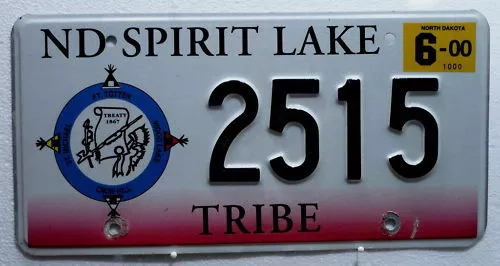 USA Nummernschild Indian - Spirit Lake Tribe. 429.