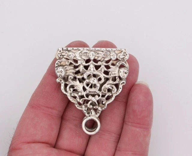 CARTA CHATELAINE ARGENTO sterling vittoriano o clip note Londra 1887 EUR 135,91 - IT