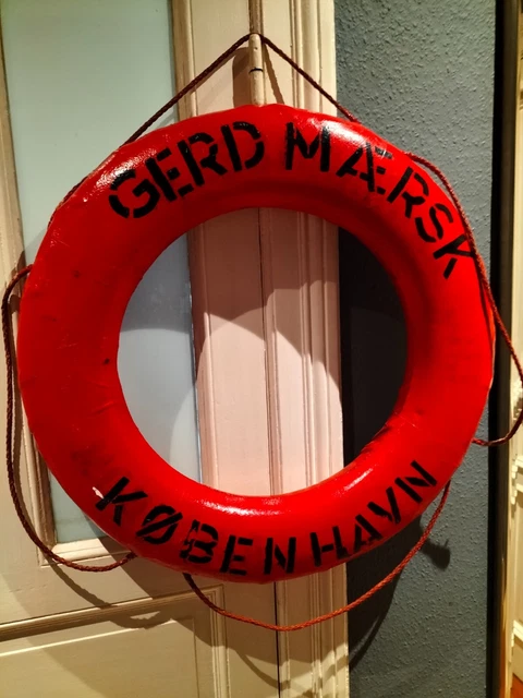 antiker original Rettungsring Gerd Maersk Kobenhaven Rarität Zeitgeschichte
