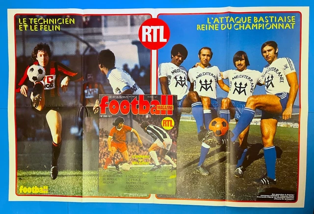 Mondial N°2 1977 – ASSE Liverpool, Poster Cruyff, équipe De France – Rare