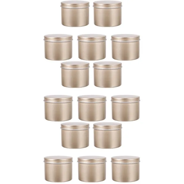 15 piezas latas de caramelos de fiesta recipiente de especias cabeza de vidrio caja de chapa de viaje