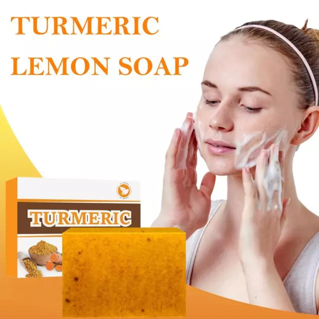 Turmeric Kojic Acid Soap Bar, Turmeric Face and Body Soap HOT