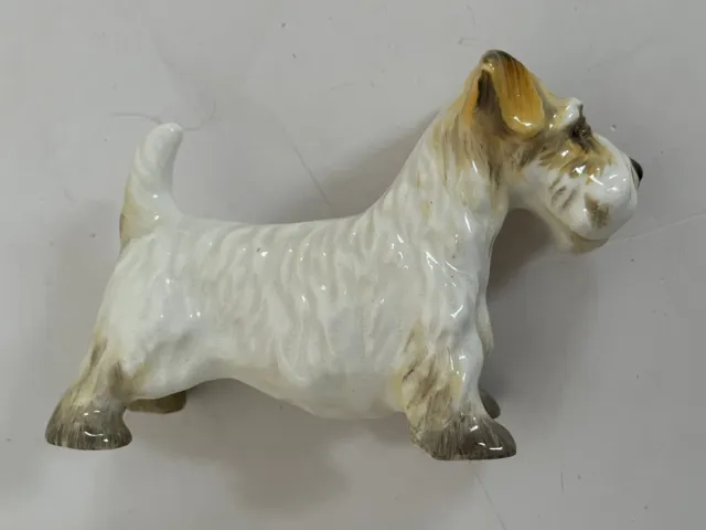 Rare Vintage Terrier Dog Figurine Made In England 5”x4”