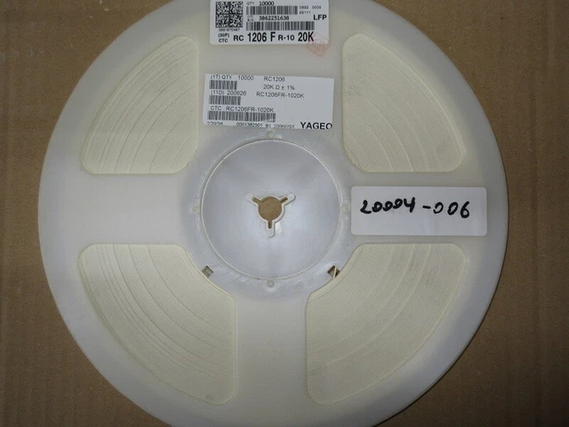 Yageo SMD Widerstand SMT Resistor 20K 20KOhm 1% 1206 10000 Stück