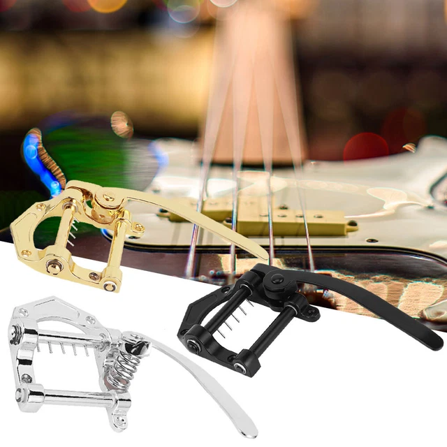 Tailpiece Vibrato Bridge for for SG/Tele/LP Flat Top Electric Guitar Tremolo Set