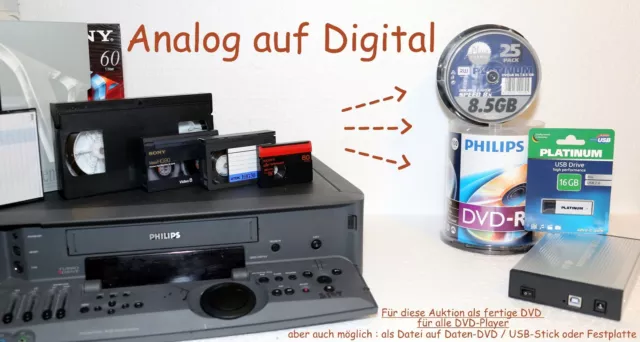 30 Kassetten Überspielen - Minidv Hi8 / Digital8 Video8 auf DVD