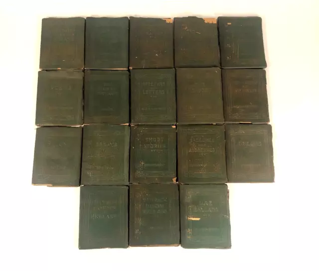 Little Leather Library - Lot of 18 Books - 1920's Green Cover Redcroft Edition