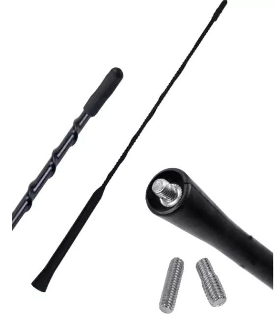 Antena de Coche 40cm Negro para Renault Scenic Twingo Clio