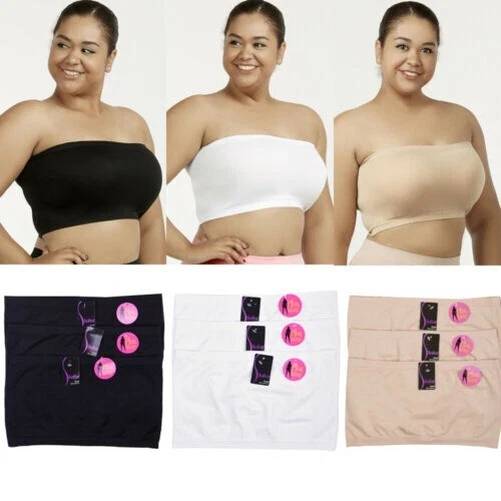 Top sans bretelle top grande taille