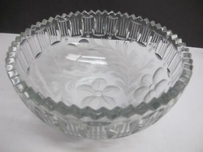 ABP cut glass bowl American brilliant blown blank intaglio