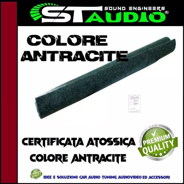 Moquette acustica adesiva COLORE ANTRACITE foglio 140x70cm  moquette ADESIVO 3M