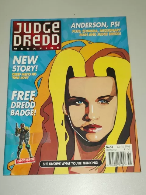 2000Ad Megazine #51 Vol 2 Judge Dredd With Free Gift*