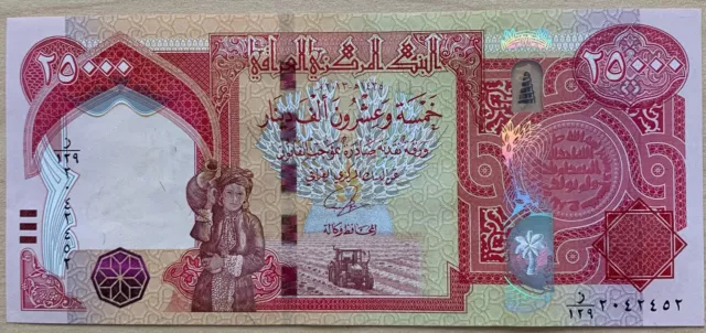 100,000 IRAQI DINAR     UNCIRCULATED 25000 Notes     ( 4 x 25K )        NEW IQD 3