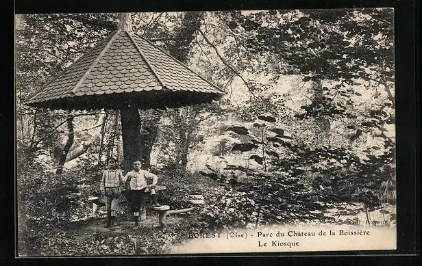 CPA Borest, Parc du Chateau de la Boissiere, Le Kiosque