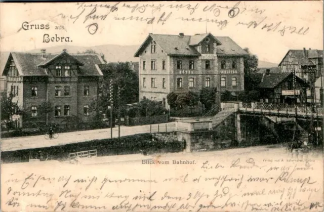 Ak Gruss Aus Bebra Kreis Hersfeld Rotenburg Hotel Schlüter Am Bahnhof 1902