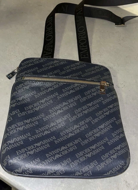Blue armani pouch hotsell