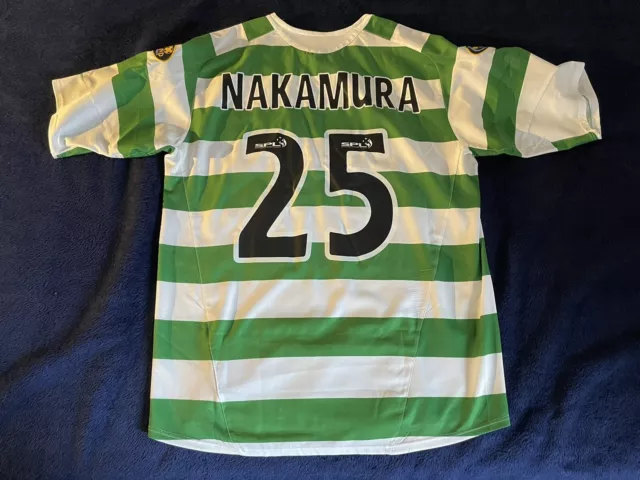 celtic glasgow 2006 Home Shirts #25 Nakamura Nike  L used 2