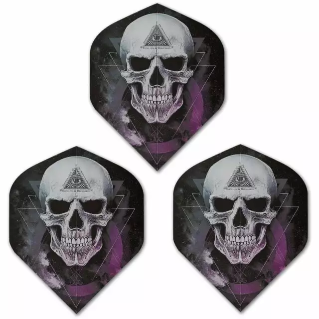 5 Sets (15) Dart Flights Darts Skull Standard Shape Extra Strong Alchemy Void