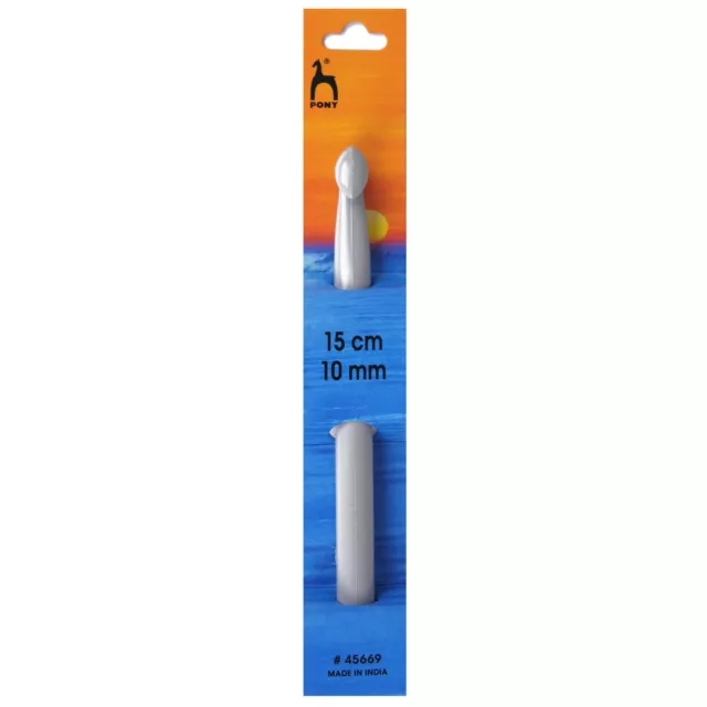 Gancho de ganchillo: plástico: 10,00 mm: 15 cm de largo - P45669 - CORREO GRATUITO