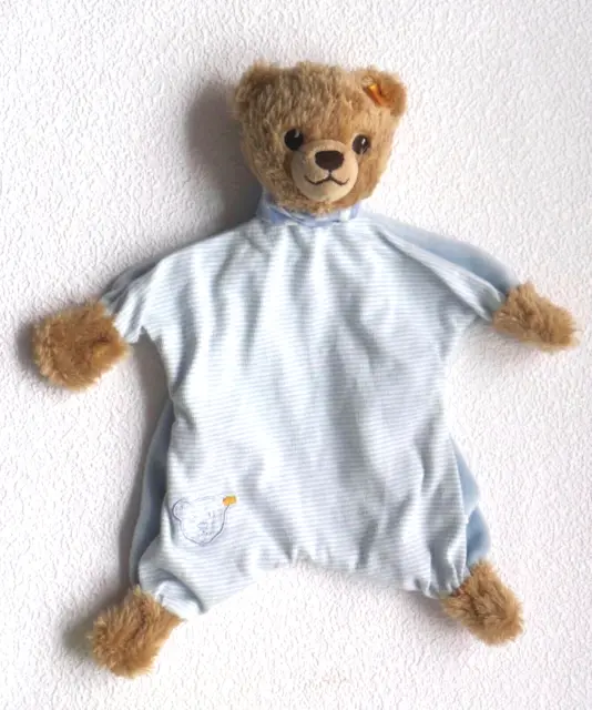 STEIFF Bär Teddy Bear Teddybär blau 239588 Schlaf Gut Schmusetuch Schnuffeltuch
