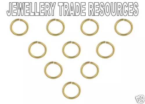 9ct Solid Gold Jump Rings Yellow White Red Gold 2.5mm to 9mm UK Made