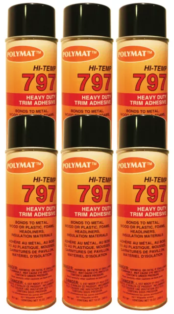  QTY12 Polymat 797 Hi-Temp RV/Camper Spray Adhesive Glue Heat  and Water Resistant : Automotive