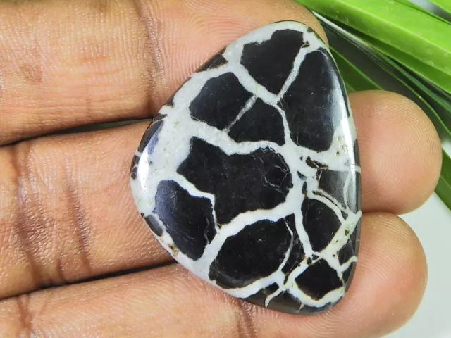 AAA Natural Septarian Jewelry Making Fancy Black Crystal Gemstone 29X37X03MM