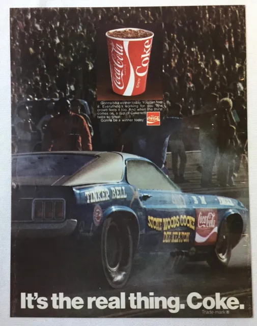 1971 Coca Cola Ad ~ Pietra, Foresta E Cooke Dee Keaton Divertente Auto