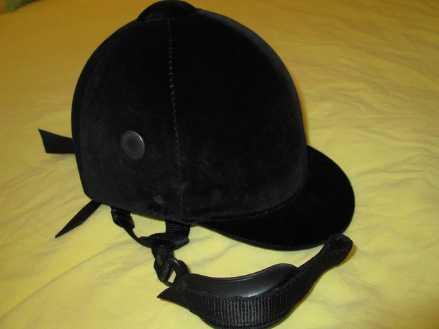Reitkappe, Reithelm, Samt, Gr. 6 1/2, 53, wie neu