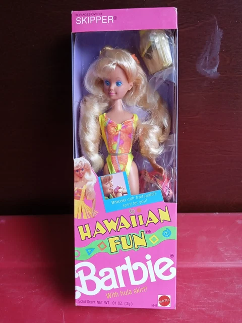 Vintage 1990 Mattel #5942 Hawaiian Fun Skipper Doll Barbie Teen Sister