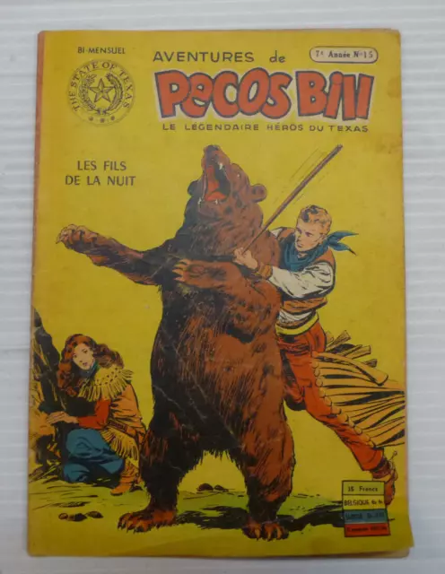les aventures de pecos bill 7e annee N° 15 ed sage 1956