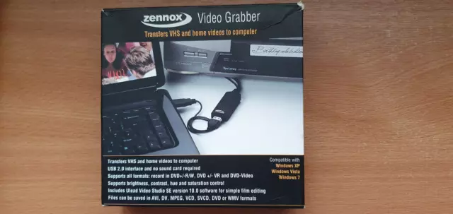 Zennox VHS Video Capture Grabber Adapter Cable AV RCA S-Video to USB