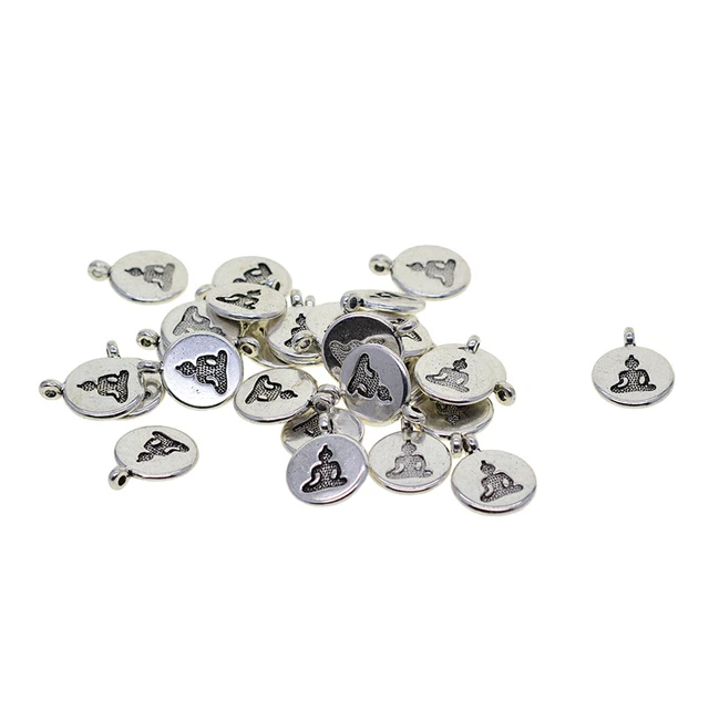 30x Tibetan Silber Budda Charms Anhänger Schmuckanhänger für Armband