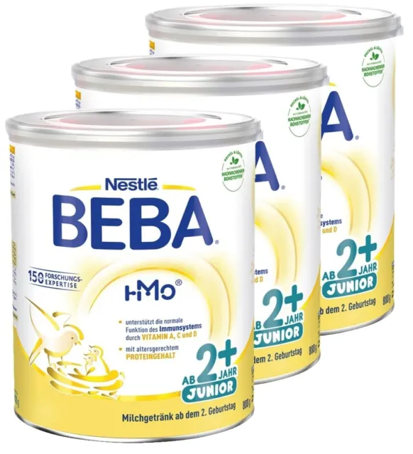 Beba Beba Nestlé Beba Junior 2 Milk Drink From The 2nd Birthday (Pack Of 3 X 800