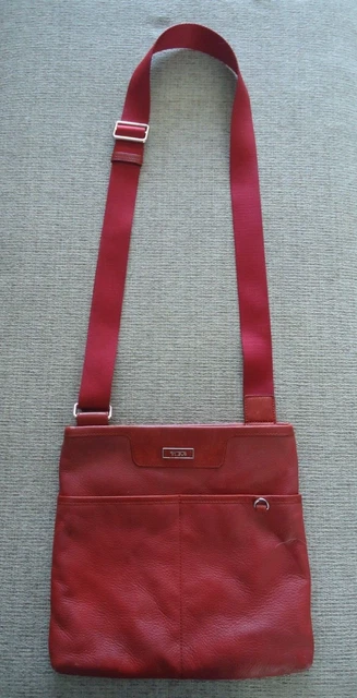 Tumi Red Leather Crossbody