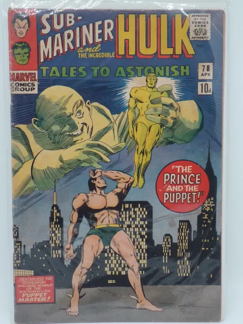 Ancienne Bd Comics Super Hero Vo Marvel Sub-Mariner & The Incredible Hulk